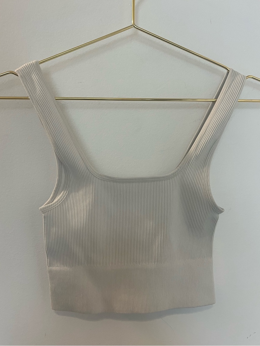 Zenana Ribbed Tank in Bone